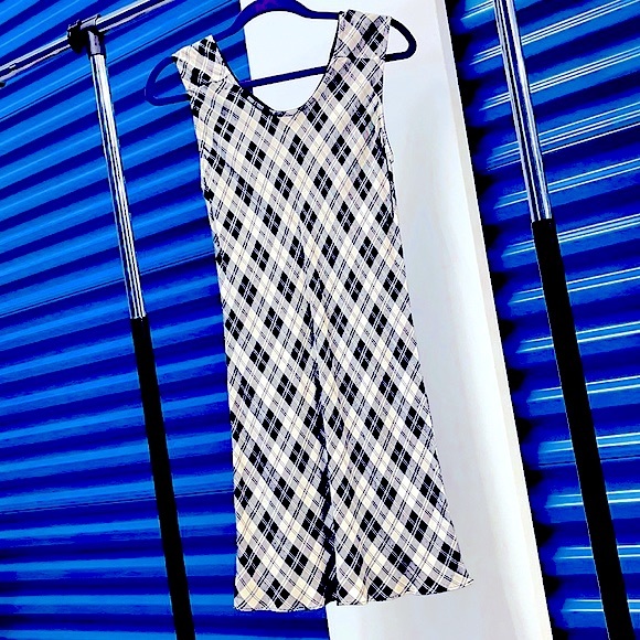 (2 for $20) Diamond Plaid pencil Dress, OOAK - Picture 3 of 7